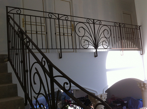 rampe d'escalier en  fer forgé sur mesure à Auriol